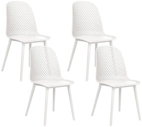 Conjunto de 4 cadeiras de jantar brancas EMORY Beliani