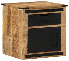 vidaXL Mesa de cabeceira 45x40x45 cm madeira de mangueira maciça