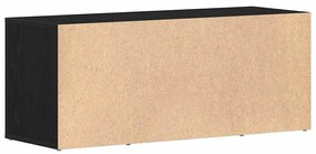Armário para TV vidaXL Preto Carvalho 100x35x40 cm Madeira de Engenhar