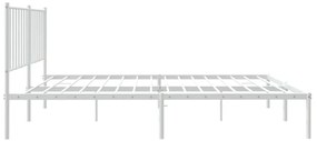 Estrutura de cama com cabeceira 120x190 cm metal branco