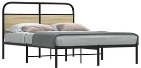 vidaXL Estrutura cama s/ colchão derivados de madeira carvalho sonoma