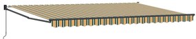 Toldo Retrátil Manual Verde e Amarelo 500 x 300 cm