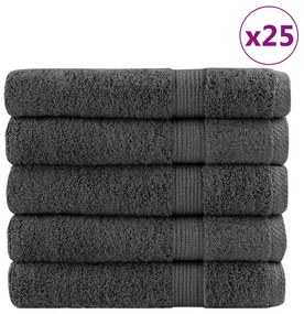 vidaXL Toalhas sauna premium SOLUND 25pcs 80x200cm 600gsm antracite