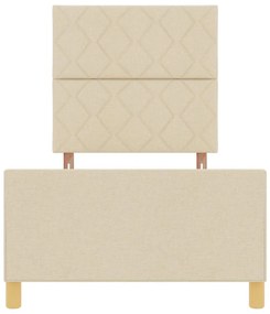Cama vidaXL Creme 90x190 cm Tecido