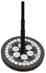 Base p/ guarda-sol redonda 12 kg preto e branco