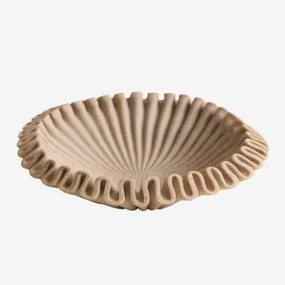 Cuenco Decorativo Em Resina Irente Ø30 Cm & Castanho Areia Claro - Sklum
