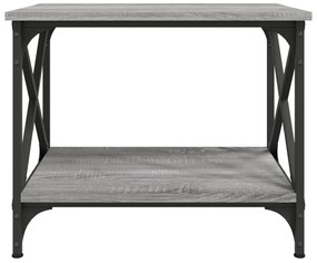 Mesa de apoio 55x38x45 cm derivados de madeira cinzento sonoma