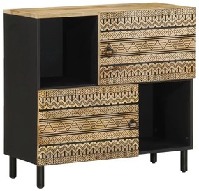 vidaXL Aparador 80x33,5x75 cm madeira de mangueira áspera maciça