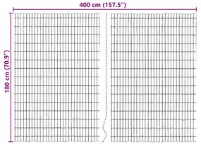 Cerca de Casca vidaXL 400x125 cm