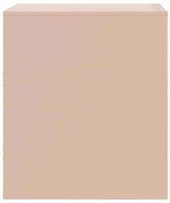 Mesa de cabeceira 34,5x39x44 cm aço rosa