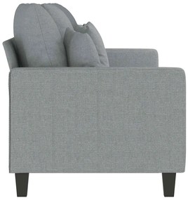 Sofá de 3 lugares 180 cm tecido cinza-claro