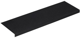 Tapetes de escada 5 pcs 25x75 cm borracha