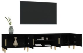 Móvel de TV 180x31,5x40 cm derivados de madeira preto