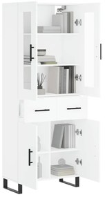 Armário alto 69,5x34x180 cm derivados de madeira branco