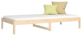 Sofá-cama sem colchão 90x200 cm madeira de pinho maciça
