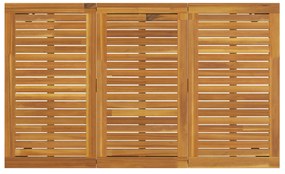 Mesa de Jardim vidaXL 150x90x75 cm em Madeira de Acácia Sólida e Metal