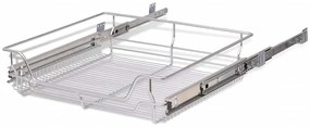 Cestos de arame extraíveis 2 pcs 600 mm prateado