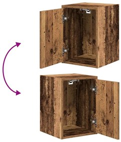 Armários de parede para garagem 2 pcs derivados de madeira