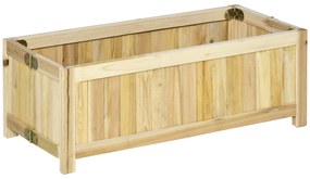 Outsunny Floreira de Madeira Dobrável Horta para Jardim com 4 Pés para Cultivos de Verduras Flores 70x30x25 cm Madeira | Aosom Portugal