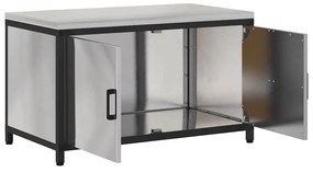 Armário de Armazenamento para Cozinha Prata 60 x 50 x 92 cm