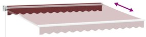 Toldo retrátil manual 350x250 cm bordô