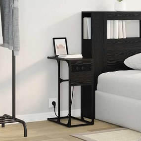 Mesa-de-cabeceira Carvalho preto 41.5 x 26 x 60.5 cm