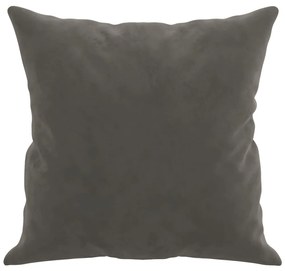 Almofadas decorativas 2 pcs 40x40 cm veludo cinzento-escuro