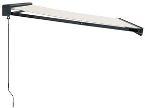 Toldo retrátil 3,5x2,5 m tecido e alumínio cor creme