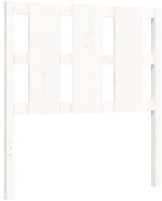 Cama sem colchão 100x200 cm madeira de pinho maciça branco