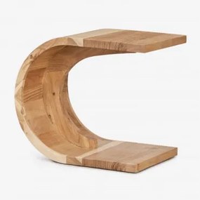 Mesa Auxiliar 45x30 Cm En Madera Rigi Castanho Acácia Rústico - Sklum