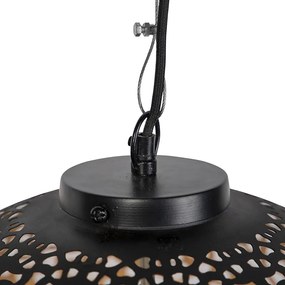Candeeiro de suspensão oriental preto com dourado 45 cm - Radiante Oriental