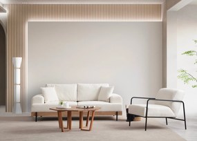 Sofá de 3 Lugares Eti – Branco – 220 cm x 98 cm x 78 cm