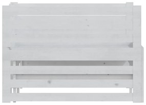 Estrutura sofá-cama de puxar 2x(90x200) cm pinho maciço branco