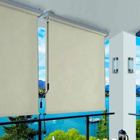 Toldo vertical extensível 1,4 x 2,5 m Bege