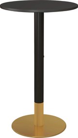 HOMCOM Mesa de bar redonda mesa bistrô mesa de cozinha estilo contemporâneo estrutura em aço dim. 60L x 60l x 102H cm preto | Aosom Portugal