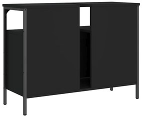 Móvel para lavatório 80x30x60 cm derivados de madeira preto