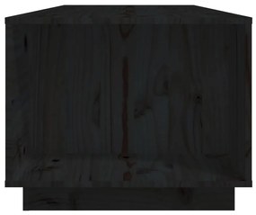 Mesa de centro 110x50x40 cm madeira de pinho maciça preto
