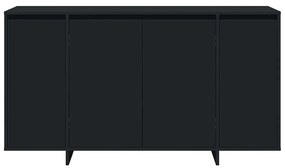 Buffet Preto Preto Madeira Engenheirada 135 x 41 x 75 cm