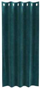 Cortinas Blackout vidaXL com Ilhós 2 pcs Verde Escuro Veludo