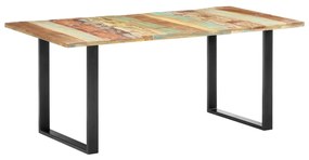 vidaXL Mesa de jantar 180x90x76 cm madeira recuperada maciça