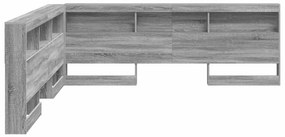 Cabeceira de armazenamento Sonoma cinzento 200 cm