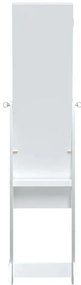 Espelho de pé com luzes LED 34x37x146 cm branco
