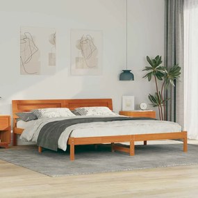 vidaXL Estrutura da Cama Castanho 200 x 200 cm Madeira maciça