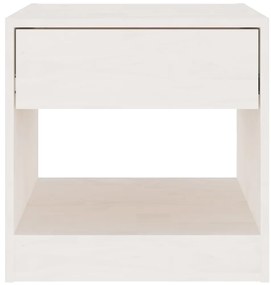 Mesas de cabeceira 2 pcs 40x31x40 cm pinho maciço branco