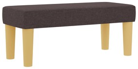 Cama Box Spring vidaXL com Colchão e Banco Marrom Escuro 90x200 cm Tec