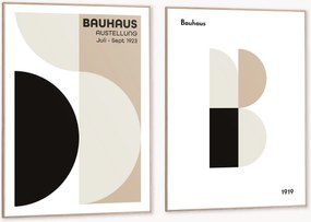 Impressões digitais emolduradas Bauhaus, conjunto de 2