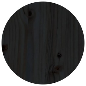 Mesa de centro Ø 35x35 cm madeira de pinho maciça preto
