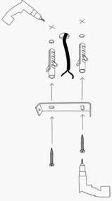 Candeeiro de Teto Abakus – Preto e Branco – 124 x 40 cm