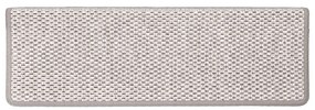 Tapetes escada adesivos aspeto sisal 15pcs 65x21x4 cm platinado