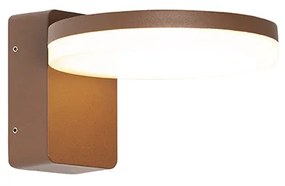 Candeeiro de parede exterior moderno castanho ferrugem com LED IP54 - Esmee Moderno